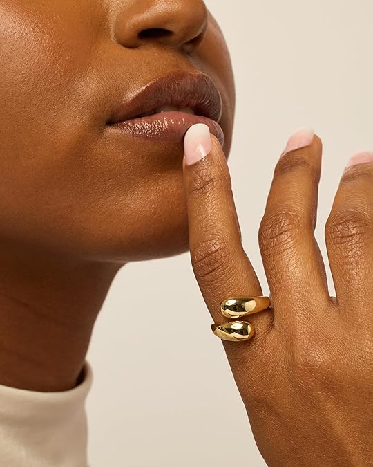 Elevate your style with ACOOE's 14K gold-plated chunky twist ring. Hypoallergenic and always dazzling for any occasion.