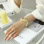 ACOOE 14K Gold Plated Adjustable Chunky Bracelet 02 - ACOOE