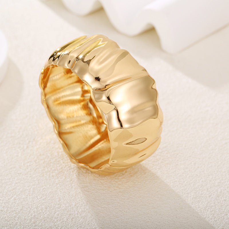 ACOOE 14K Gold Plated Adjustable Chunky Bracelet 02 - ACOOE