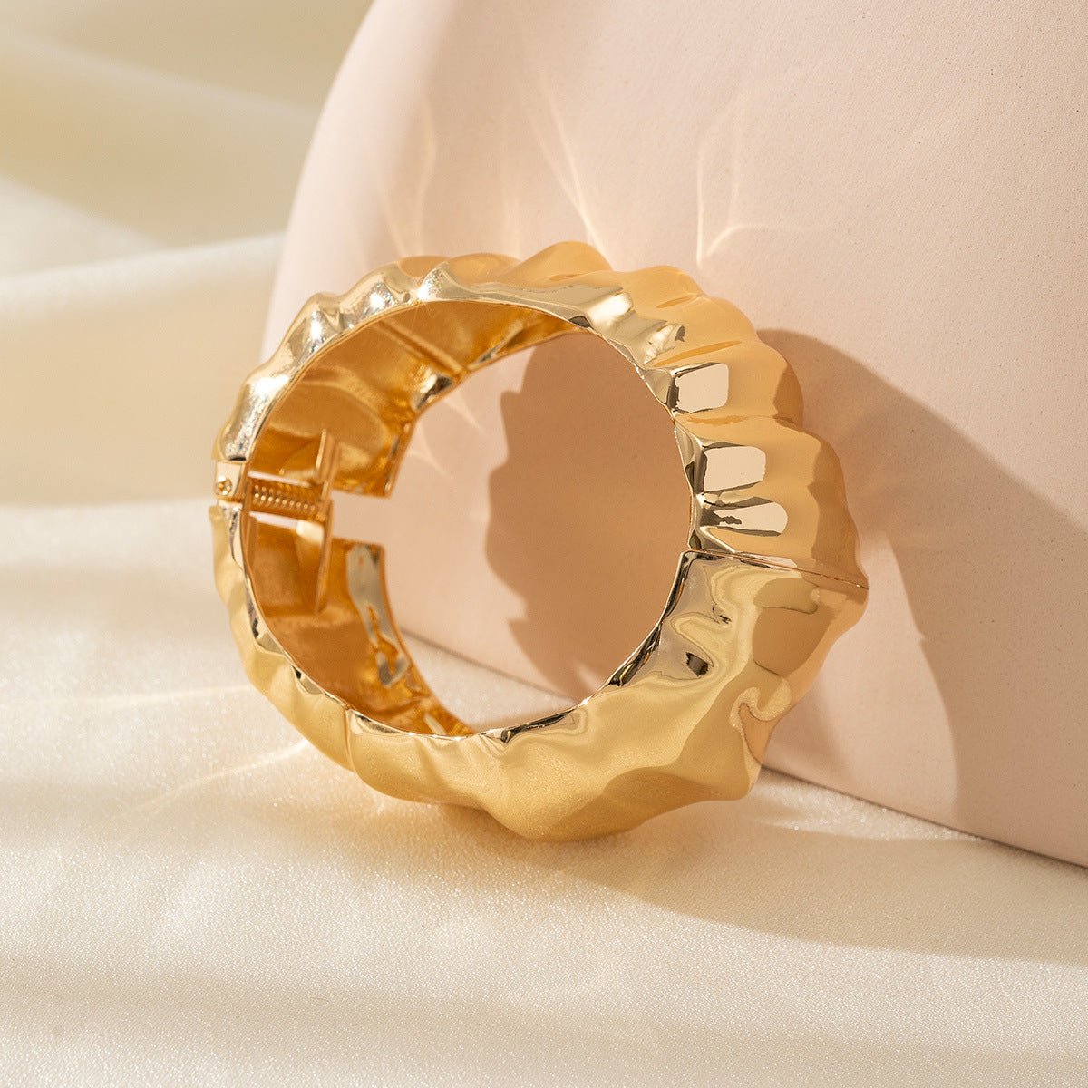 ACOOE 14K Gold Plated Adjustable Chunky Bracelet 02 - ACOOE