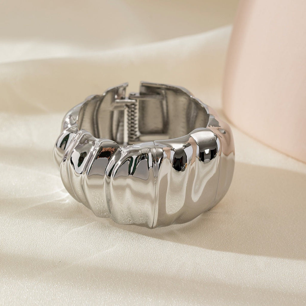 ACOOE 14K Gold Plated Adjustable Chunky Bracelet 02 - ACOOE