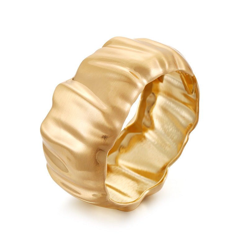 ACOOE 14K Gold Plated Adjustable Chunky Bracelet 02 - ACOOE