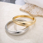 ACOOE 14K Gold Plated Chunky Stackable Bracelets 02 - ACOOE