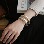 ACOOE 14K Gold Plated Chunky Stackable Bracelets 02 - ACOOE