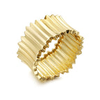 ACOOE 14K Gold Plated Chunky Wide Cuff Bracelet 03 - ACOOE