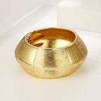 ACOOE 14K Gold Plated Chunky Wide Cuff Bracelet 04 - ACOOE