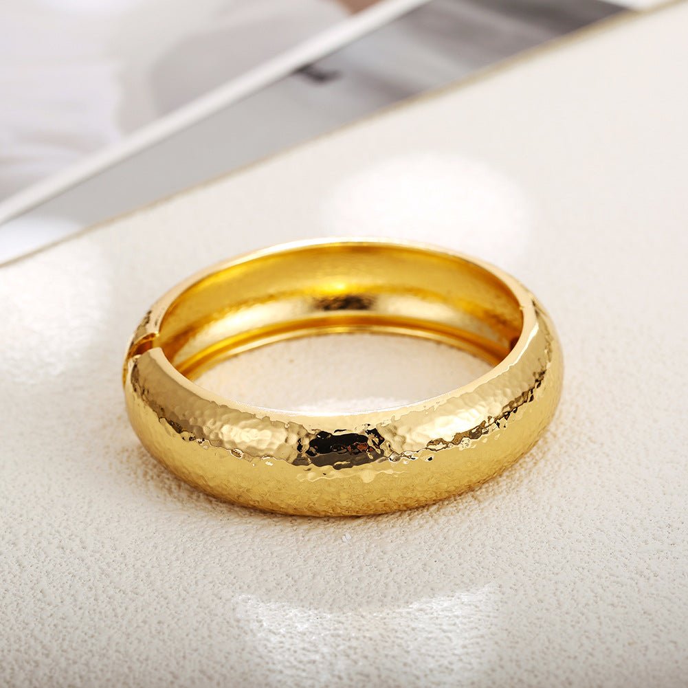 ACOOE 14K Gold - Plated Luxe Textured Bracelet 02 - ACOOE