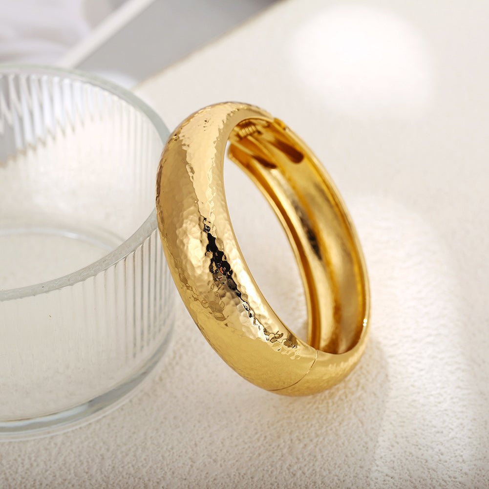 ACOOE 14K Gold - Plated Luxe Textured Bracelet 02 - ACOOE