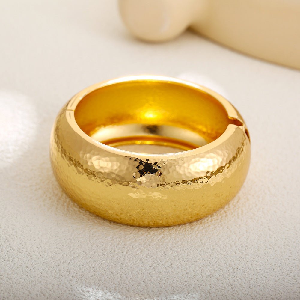 ACOOE 14K Gold - Plated Luxe Textured Bracelet 03 - ACOOE