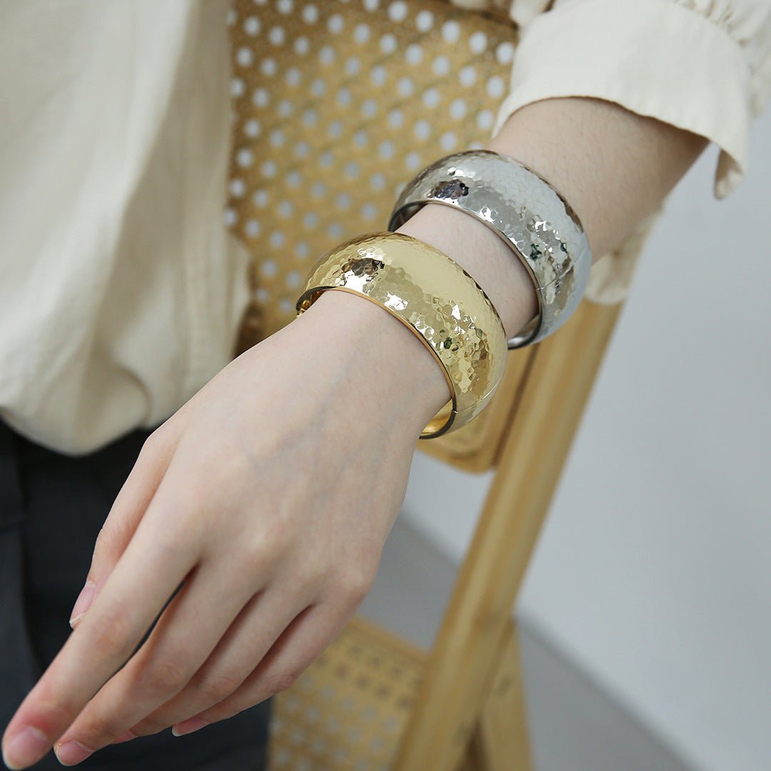 ACOOE 14K Gold - Plated Luxe Textured Bracelet 03 - ACOOE