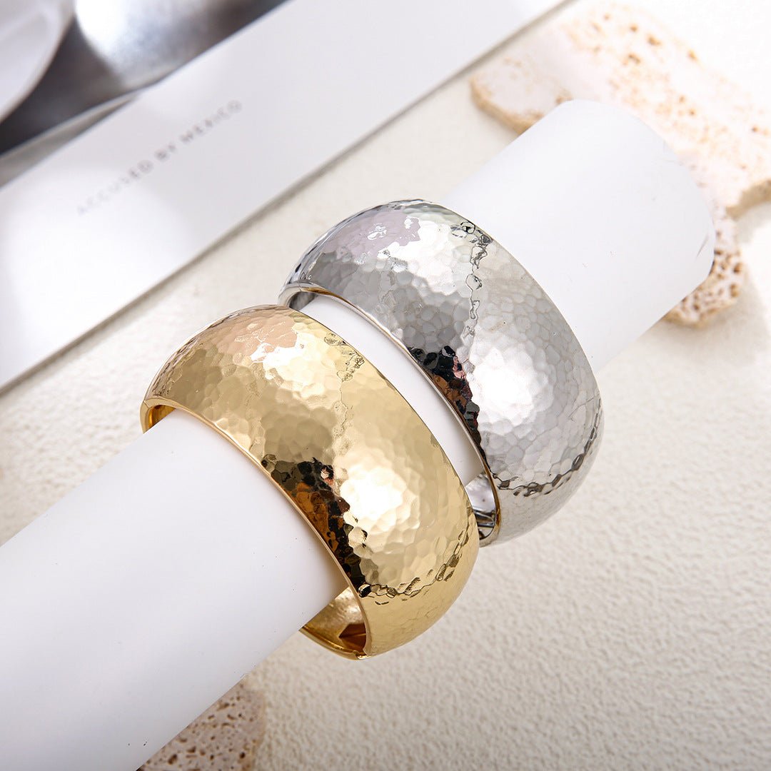 ACOOE 14K Gold - Plated Luxe Textured Bracelet 03 - ACOOE