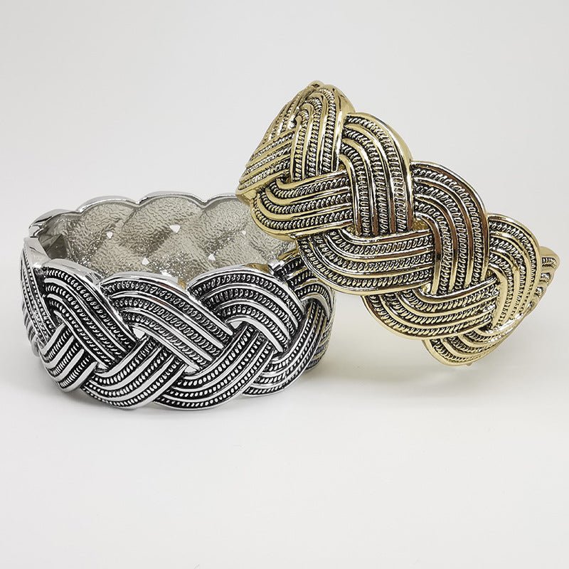 ACOOE 14K Gold - Plated Luxe Textured Bracelet 06 - ACOOE