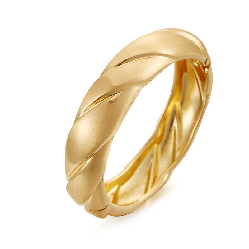 ACOOE 14K Gold - Plated Luxe Textured Bracelet 07 - ACOOE