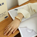 ACOOE 14K Gold - Plated Luxe Textured Bracelet 07 - ACOOE