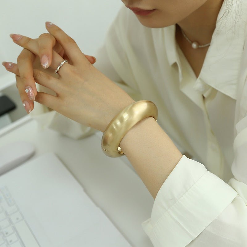 ACOOE 14K Gold - Plated Luxe Textured Bracelet 08 - ACOOE