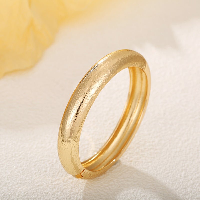 ACOOE 14K Gold - Plated Luxe Textured Bracelet 086 - ACOOE