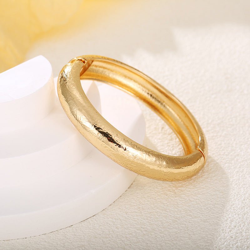 ACOOE 14K Gold - Plated Luxe Textured Bracelet 086 - ACOOE