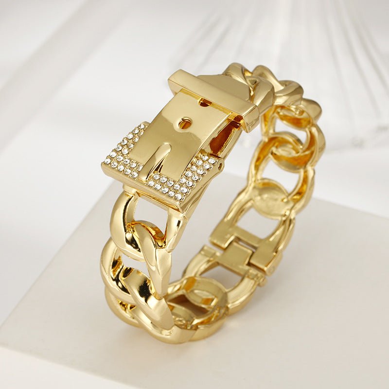 ACOOE 14K Gold - Plated Luxe Textured Bracelet 099 - ACOOE
