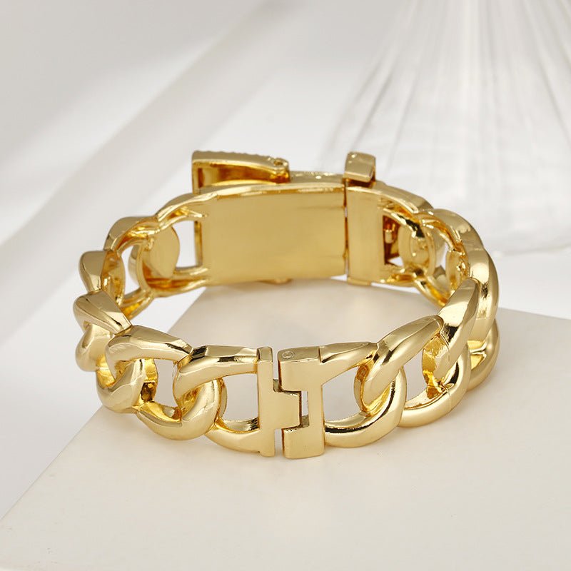 ACOOE 14K Gold - Plated Luxe Textured Bracelet 099 - ACOOE