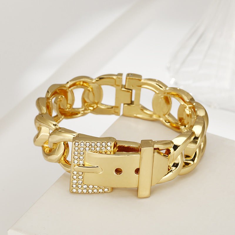 ACOOE 14K Gold - Plated Luxe Textured Bracelet 099 - ACOOE