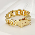 ACOOE 14K Gold - Plated Luxe Textured Bracelet 099 - ACOOE