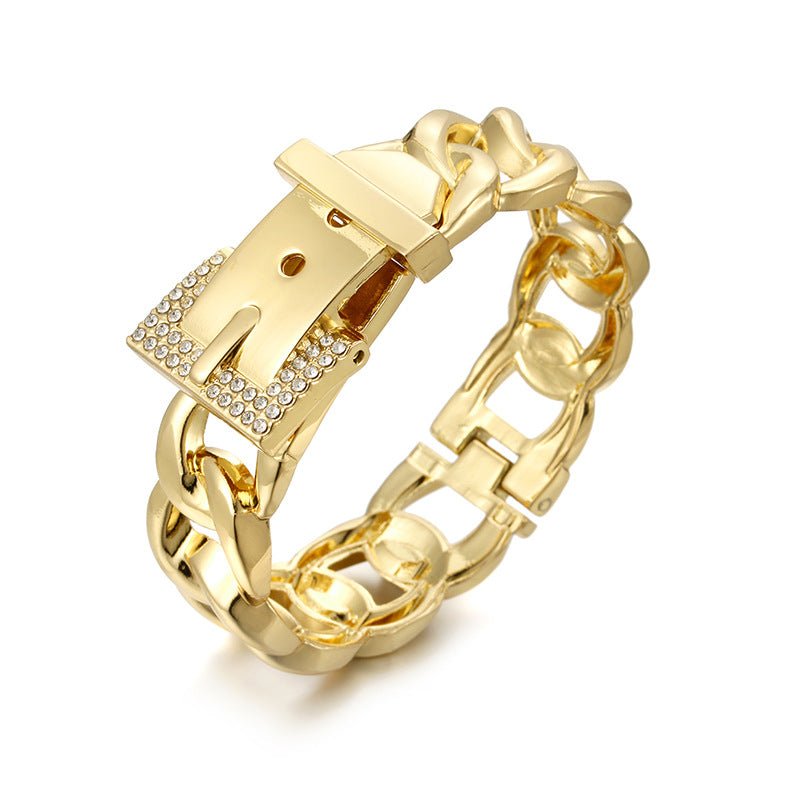 ACOOE 14K Gold - Plated Luxe Textured Bracelet 099 - ACOOE