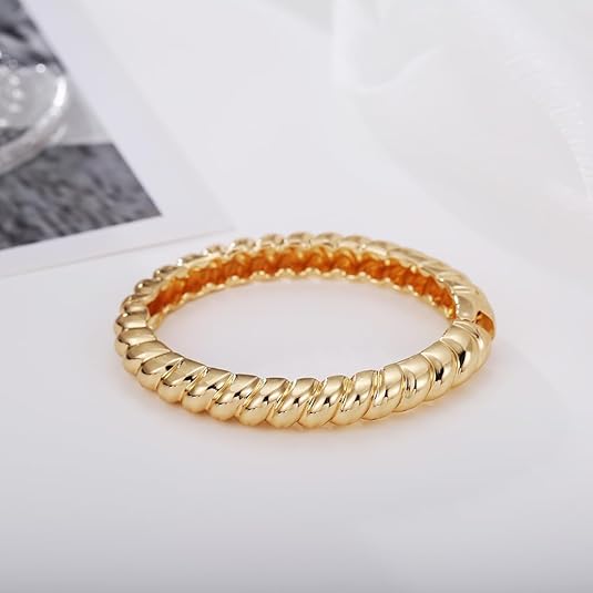 ACOOE 14K Gold - Plated Luxe Textured Bracelet 10 - ACOOE