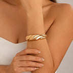 ACOOE 14K Gold - Plated Luxe Textured Bracelet 10 - ACOOE