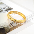 ACOOE 14K Gold - Plated Luxe Textured Bracelet 10 - ACOOE