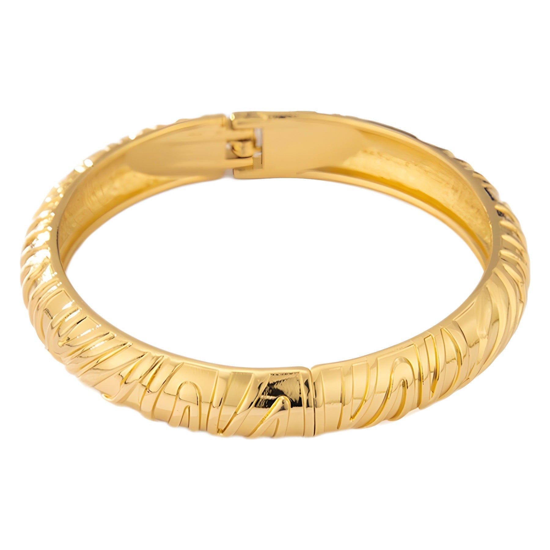 ACOOE 14K Gold - Plated Luxe Textured Bracelet 10 - ACOOE