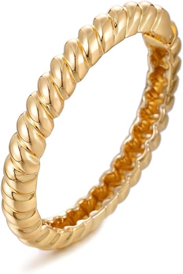 ACOOE 14K Gold - Plated Luxe Textured Bracelet 10 - ACOOE