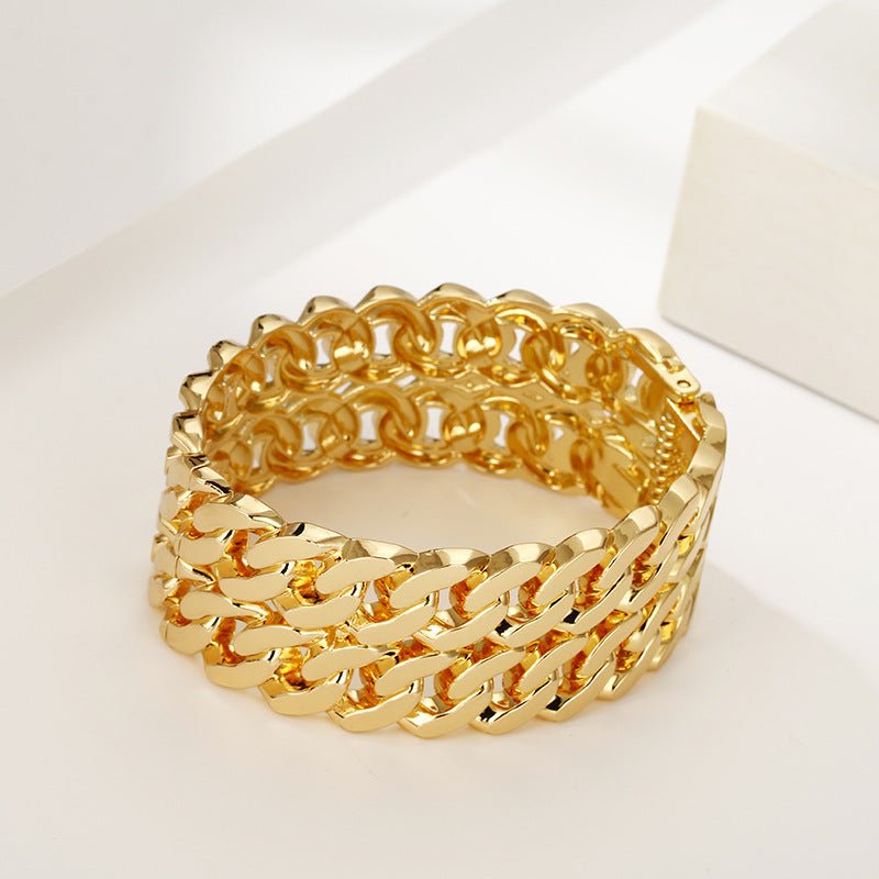 ACOOE 14K Gold - Plated Luxe Textured Bracelet 12 - ACOOE