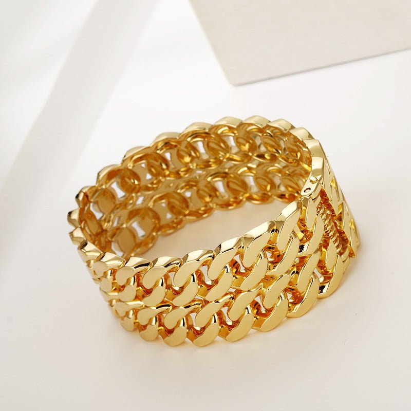 ACOOE 14K Gold - Plated Luxe Textured Bracelet 12 - ACOOE