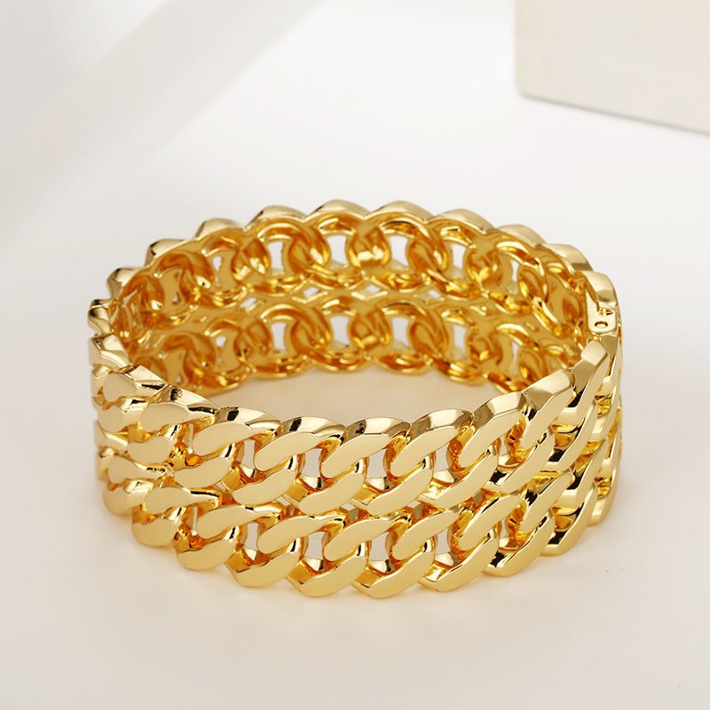 ACOOE 14K Gold - Plated Luxe Textured Bracelet 12 - ACOOE
