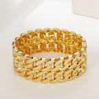 ACOOE 14K Gold - Plated Luxe Textured Bracelet 12 - ACOOE