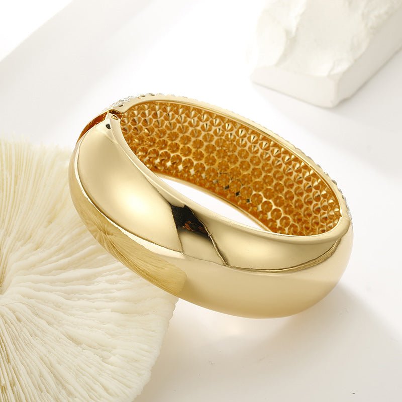 ACOOE 14K Gold - Plated Luxe Textured Bracelet 668 - ACOOE