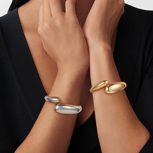 ACOOE 14K Gold Plated Stackable Bracelets - ACOOE