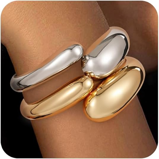 ACOOE 14K Gold Plated Stackable Bracelets - ACOOE