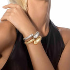 ACOOE 14K Gold Plated Stackable Bracelets - ACOOE