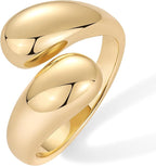 ACOOE 14K Gold Plated Stackable Rings - ACOOE