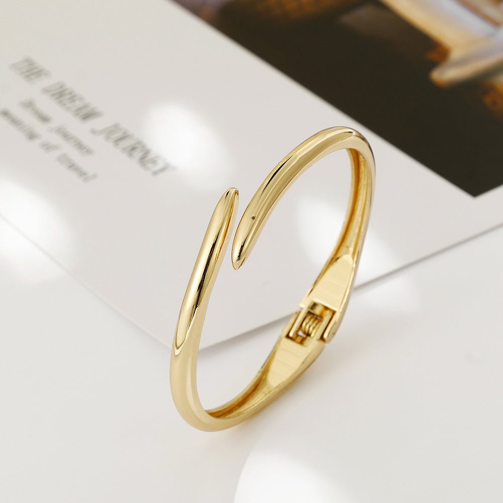 ACOOE 14K Gold Plated Teardrop Stacking Bracelet 02 - ACOOE