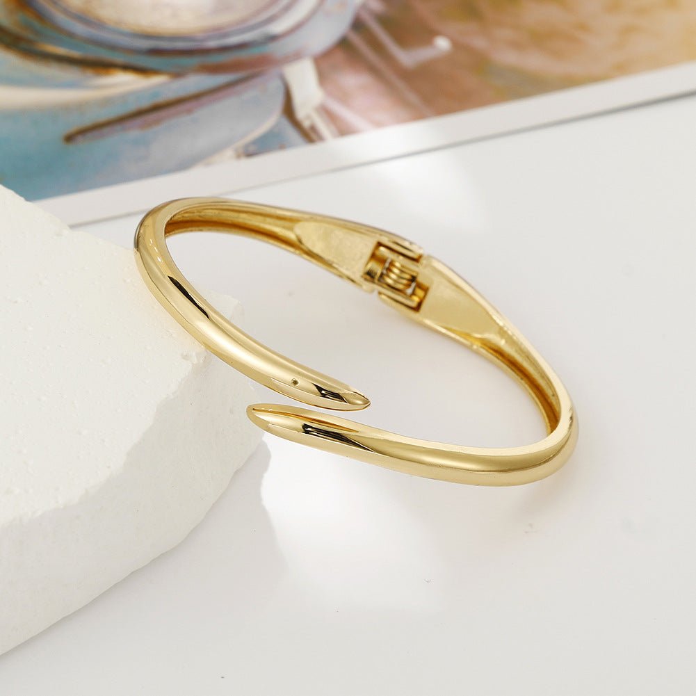 ACOOE 14K Gold Plated Teardrop Stacking Bracelet 02 - ACOOE