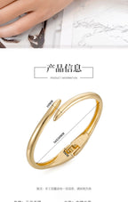 ACOOE 14K Gold Plated Teardrop Stacking Bracelet 02 - ACOOE