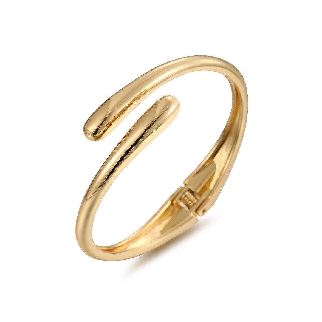 ACOOE 14K Gold Plated Teardrop Stacking Bracelet 03 - ACOOE