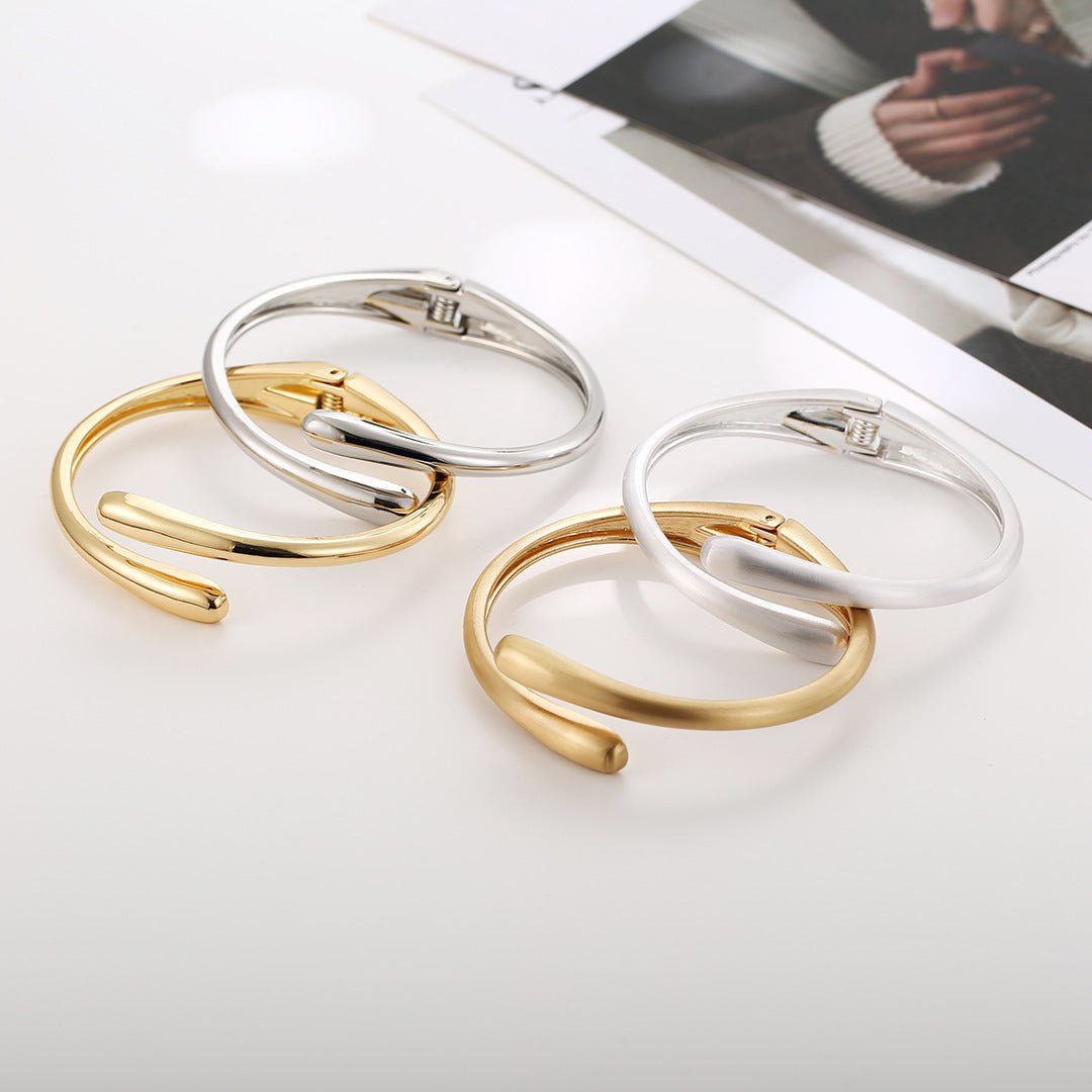 ACOOE 14K Gold Plated Teardrop Stacking Bracelet 03 - ACOOE