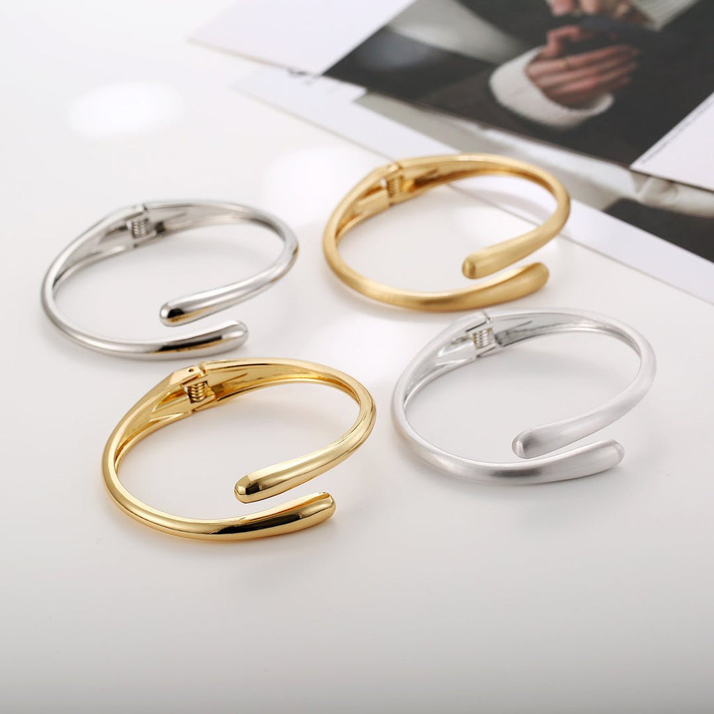 ACOOE 14K Gold Plated Teardrop Stacking Bracelet 03 - ACOOE