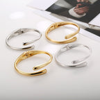 ACOOE 14K Gold Plated Teardrop Stacking Bracelet 03 - ACOOE