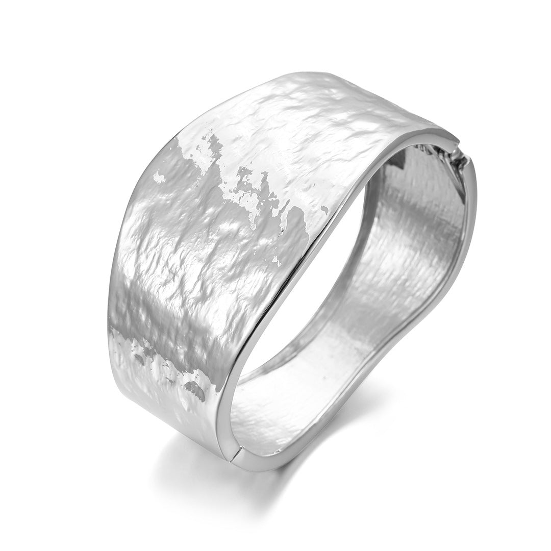 ACOOE 14K Gold Plated Wide Cuff Bracelet 03 - ACOOE