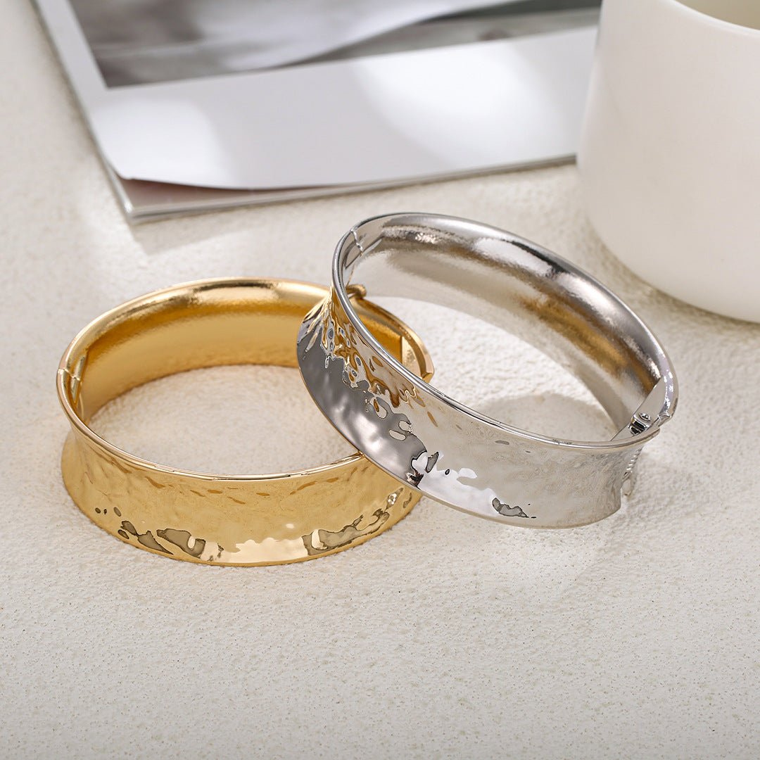 ACOOE 14K Gold Plated Wide Cuff Bracelet 06 - ACOOE