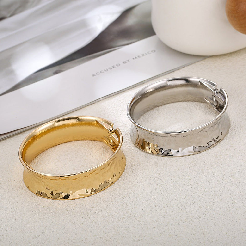 ACOOE 14K Gold Plated Wide Cuff Bracelet 06 - ACOOE